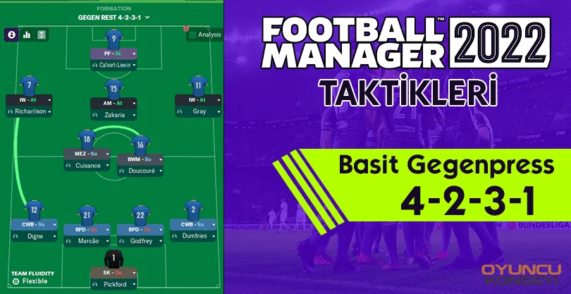 FM 22 Basit Gegenpress Taktiği (4-2-3-1)