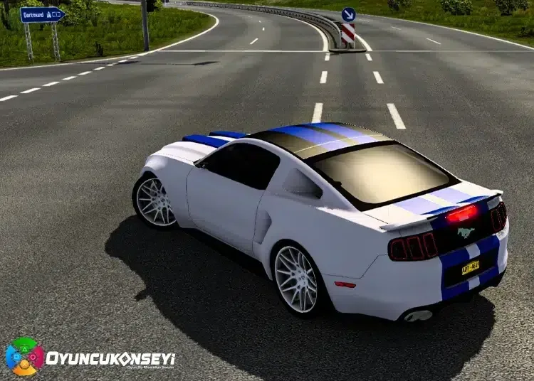 ETS 2 Ford Mustang araba modu arka