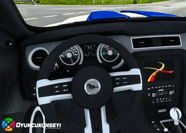 ETS 2 Ford Mustang araba modu kokpit
