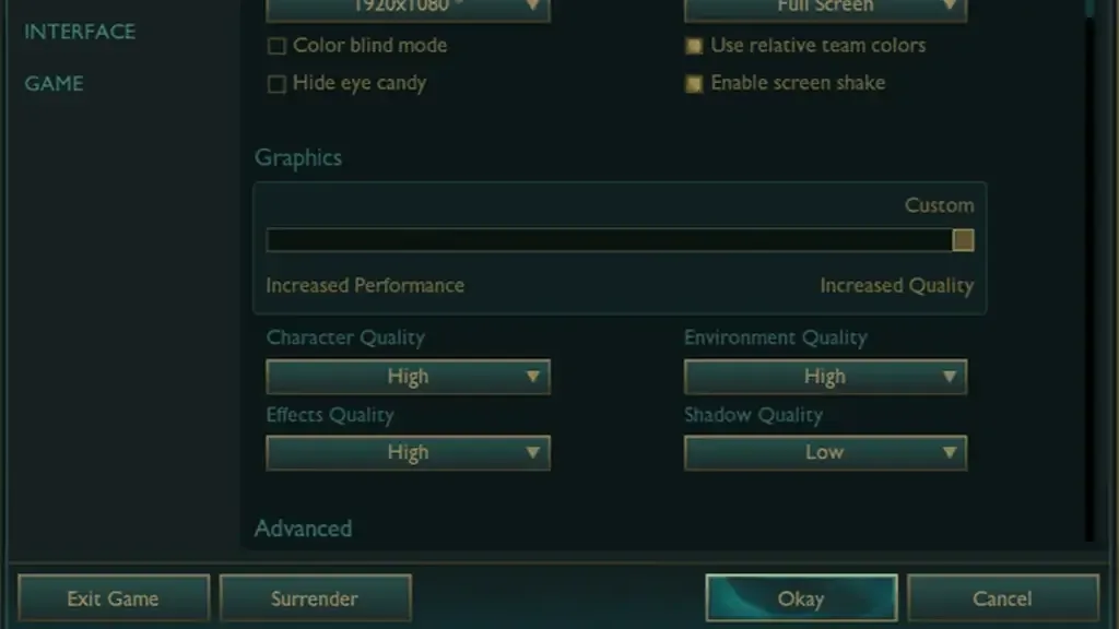 LOL FPS Arttırma: Oyun İçi Grafik Ayarları