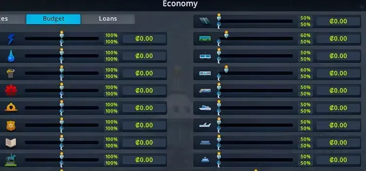 Cities: Skylines Bütçe Ayarı