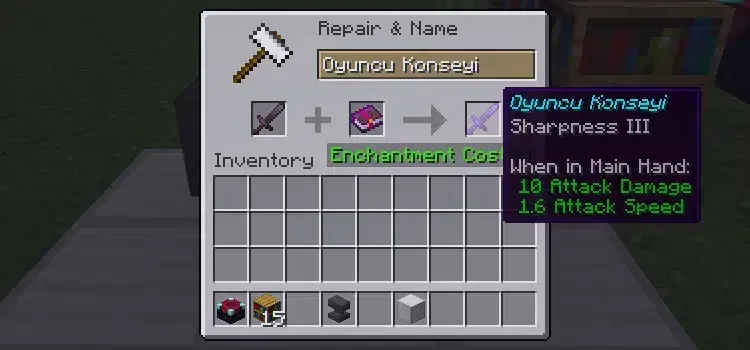 Minecraft Kılıç Büyüleri: Keskinlik
