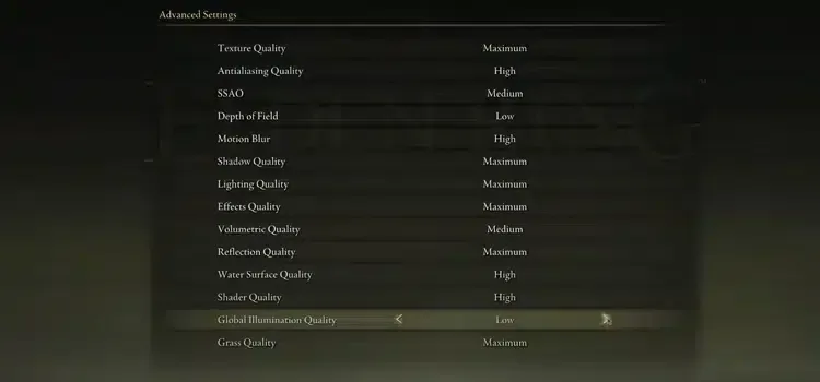 Elden Ring FPS Arttırma Grafik Ayarları