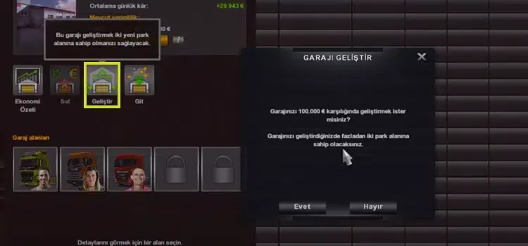 ETS 2 Garaj Genişletme