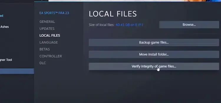 FIFA 23 Dosya Doğrulatma