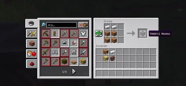 Minecraft Demirci Masası Nasıl Yapılır?