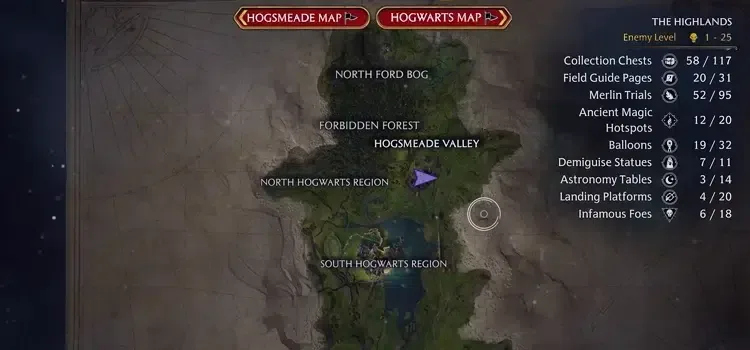 Hogwarts Legacy Başlangıç Rehberi: Harita Kullanımı