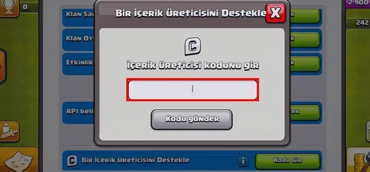 Clash of Clans İçerik Üreticisi Kodu Nasıl Kullanılır?