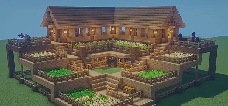 Minecraft Yaratıcı Ev Modelleri: Geniş Çiftlik Evi
