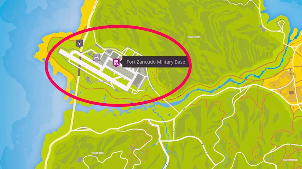 GTA 5 Askeri Üs Lokasyonu