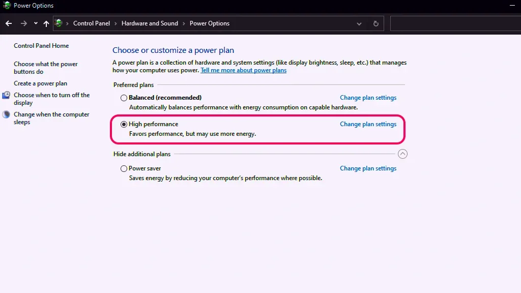 Windows Güç Planı Değiştirme
