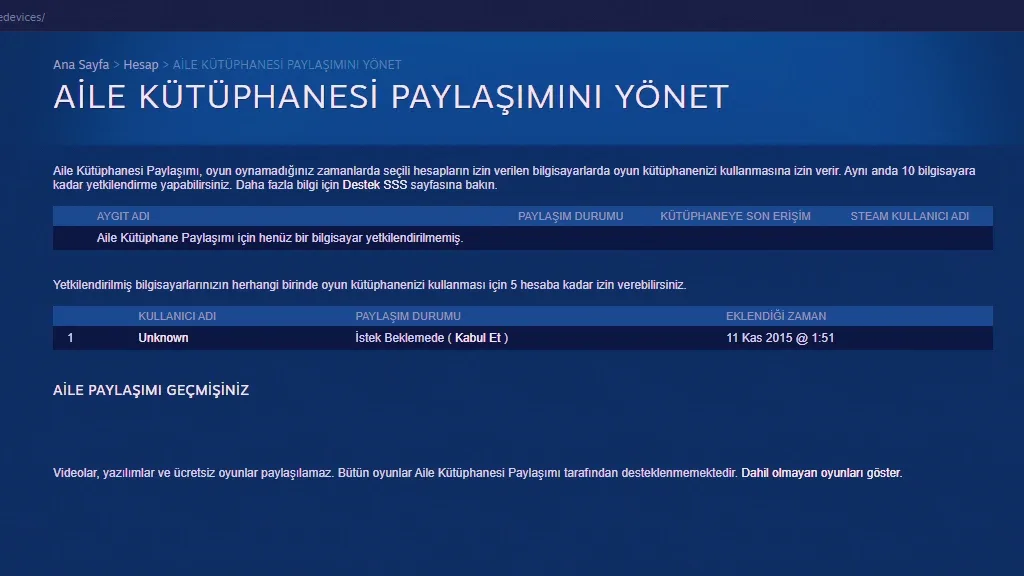 steam aile paylasimi nasil yapilir