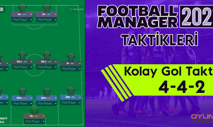 FM 21 Kolay Gol Atma 4-4-2 Taktiği