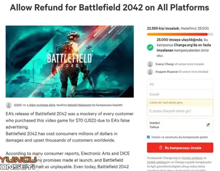 Battlefield 2042 İade İçin İmza Toplaniyor