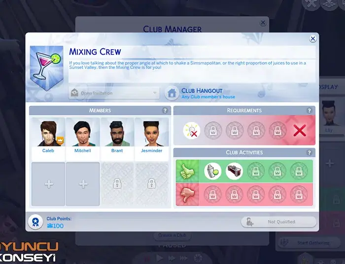 Sims 4 Kulüp Rehberi