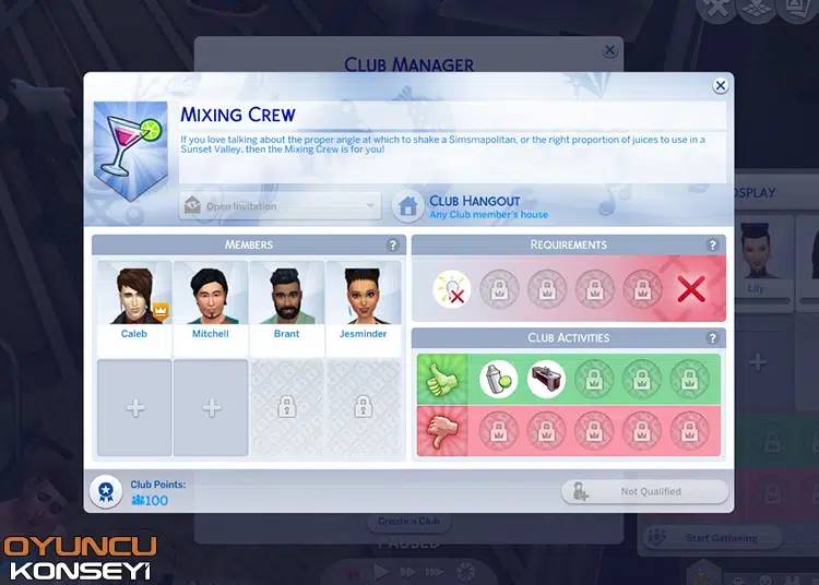 Sims 4 Kulüp Rehberi