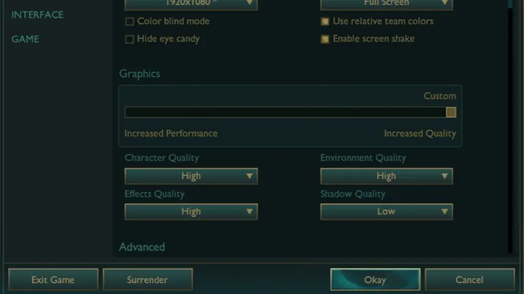 LOL FPS Arttırma: Oyun İçi Grafik Ayarları
