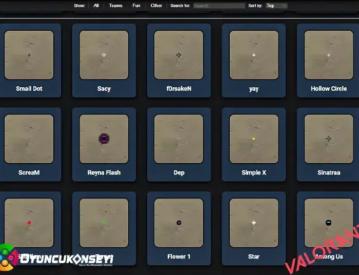 Valorant Crosshair Yapma Sitesi 2022