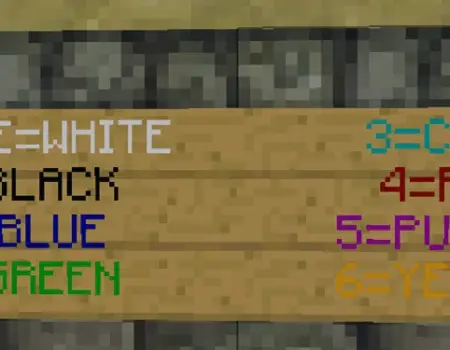 Minecraft Renk Kodları