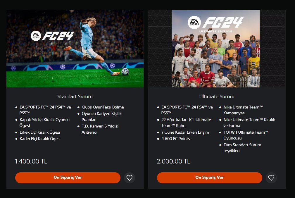 EA Sports EF 24 Ön Sipariş Fiyatı