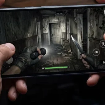 Resident Evil 7 running on an Android phone after optimization